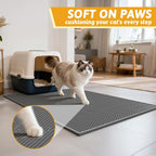Pieviev Cat Litter Mat Double Layer Waterproof Urine Proof Trapping Mat 1 Pack) - Image 4