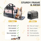 Lekereise Top-Expandable Pet Carrier 18x11x11Inch Delta American United Airline - Image 8