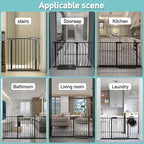 WAOWAO Baby Gate 71.65-76.38" Extra Wide Pressure Mounted Walk Through Swing - Image 5