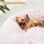 WNPETHOME Calming Dog Bed & Cat Bed Donut, Faux Fur Self-Warming Donut Cuddler - Image 4
