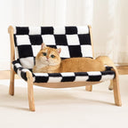 Solid Wood Cat Couch Bed for Indoor Cats, Modern Cat Sofa by Kicari