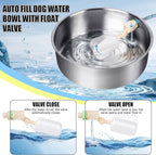 Automatic Dog Water Bowl Dispenser Large Breed Stainless Steel Auto Fill Dog - Image 2