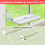 2PC Cat Window Perch Cordless Foldable Cat Hammock Bed - Image 4