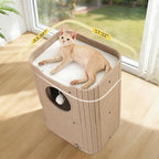 Cat House for Indoor Cats, 2-Storey Cat Bed Cave, Felt Cat Hideaway Condo - Image 6