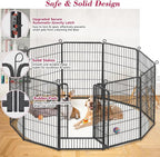 Dog Playpen 40 inch Dog Fence for Outdoor Indoor Use Heavy Duty Metal Dog Pen - Image 3