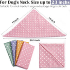 4PCS Spring Dog Bandanas Cat Birthday Cute Soft Cotton Puppy Scarfs Washable - Image 6