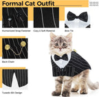 DENTRUN Cat Tuxedo Outfit, Sphynx Cat Costume Formal Suit - Image 2