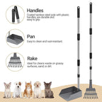 Heeyoo Dog Pooper Scooper, Dog Poop Tray and Rake Set, Pet Waste Removal Scoop - Image 2