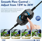 AQQA DC 36W Electric Aquarium Vacuum Gravel Cleaner 6-in-1 Multifunctional Fish - Image 2