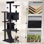 Heavy Duty Cat Tree Tower, Cat Condo, Hanging Ball, Dark Grey - Image 4