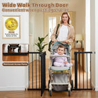 Mumeasy Baby Gate Extra Wide, 29.5-51'' Pressure Mounted Dog Gate - Image 3