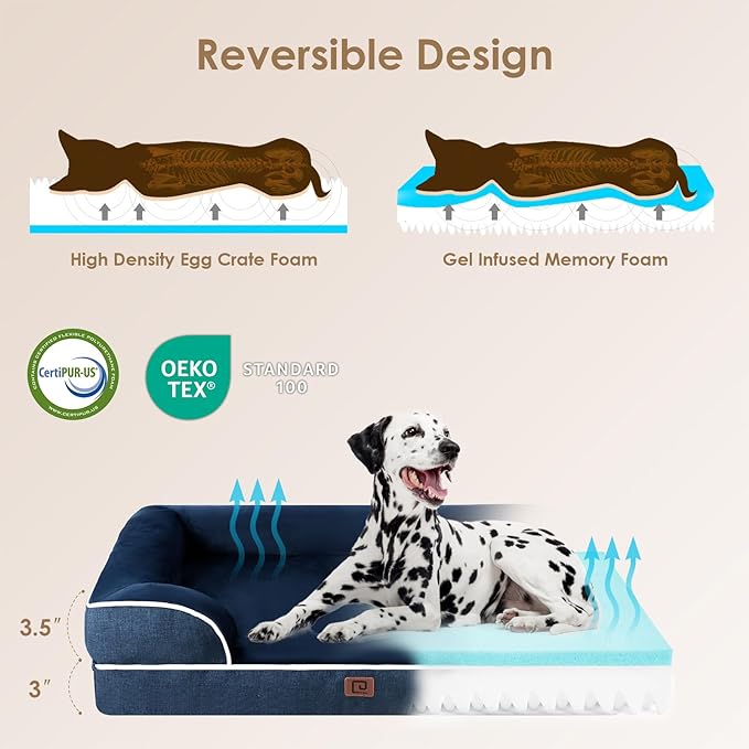 EHEYCIGA Orthopedic Dog Beds for Extra Large Dogs, Waterproof Memory Foam XL - Image 2