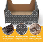 Hide & Scratch Cardboard Cat Scratcher Box & Bed - Image 3