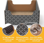 Hide & Scratch Cardboard Cat Scratcher Box & Bed - Image 3