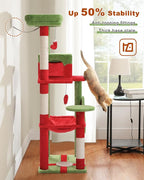 Cat Christmas Tree for Indoor Cats – 56.3“ Cat Proof Christmas Tree Tower - Image 7