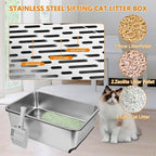 23.5" x 15.7" x 8" Stainless Steel Sifting Litter Box - Image 4