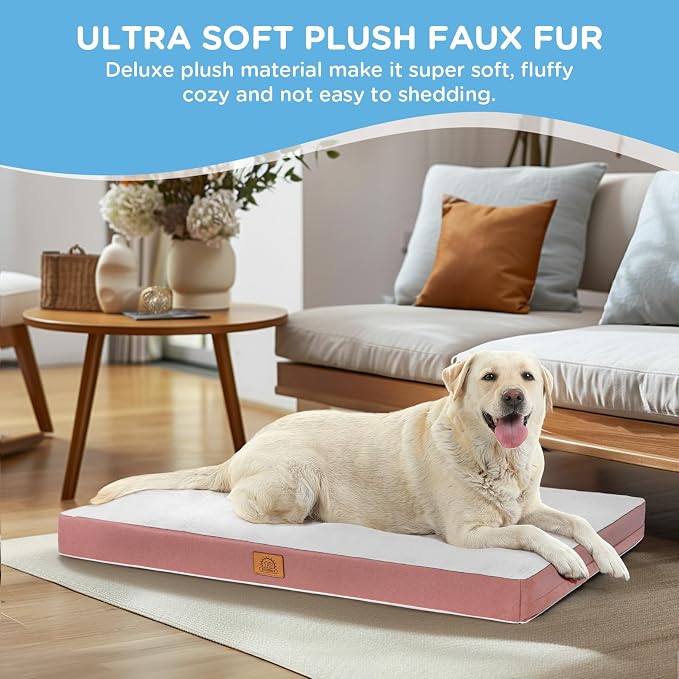 Orthopedic Dog Bed for Extra Large Dogs, XXL Waterproof Deluxe Plush Dog Crate - Image 4