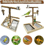 Tfwadmx Bird Perch Natural Wood Stand Toy Parrot Play Stand Platform Bird Cage - Image 5