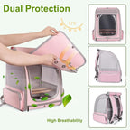 Parrot Carrier Backpack with Front Zipper Opening, Bird Travel Carrier Cage - Image 2