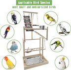 Hamiledyi 4 Layers Large Bird Playground 32" H Pet Parrot Playstand Gym Perch - Image 6