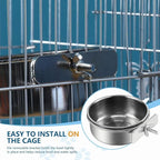 2Pcs Stainless Steel Bird Feeding Bowls, Small Bird Feeding Cup, Stainless - Image 4
