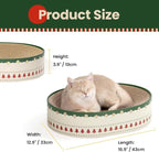 Cat Scratcher Bed, 2 in 1 Oval Cat Scratching Board - Image 9