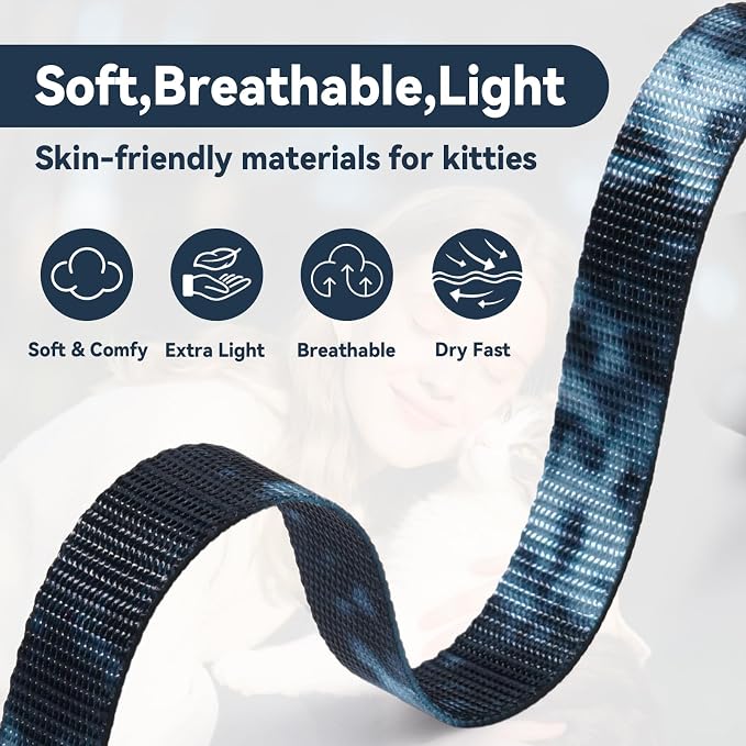 Cat Harness and Leash Set, 3-in-1 Escape Proof Adjustable, Comfortable Soft - Image 5