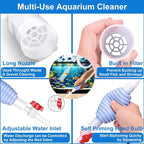 Fish Tank Cleaning Kit Set of 4 Pieces, Aquarium Siphon Algae Scraper Aquarium - Image 3