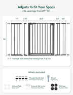 Babelio 36" Tall Baby Gate, PressGuard P7, 29-55" Auto Close Pressure Mounted - Image 6