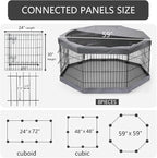 PETIME Foldable Metal Dog Exercise Pen/Pet Puppy Playpen Kennels Yard Fence - Image 3