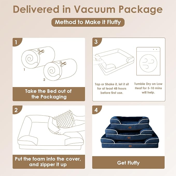 EHEYCIGA Orthopedic Dog Beds for Large Dogs, Waterproof Memory Foam Large Dog - Image 6