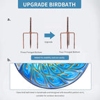 MUMTOP Glass Bird Bath, Garden Outdoor Birdbaths Birdfeeder - Image 5