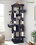 Globlazer Heavy Duty Cat Tree, 74in Sturdy Cat Tower - Image 7