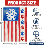 Dyrenson 4th of July Dog Cat Paw Prints Decorative Garden Flag, Patriotic - Image 2