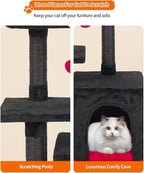 FISH&NAP Cute Cat Tree Kitten Cat Tower - Image 6