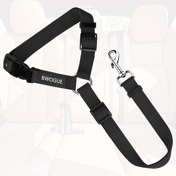 BWOGUE Pet Dog Cat Seat Belts, Car Headrest Restraint Adjustable Safety Leads - Image 2