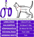 PUPTECK Adjustable Cat Harness and Leash Set Escape Proof Kitten Strap Collar - Image 2
