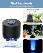 AQQA Aquarium Air Pump, Quiet Powerful Fish Tank Air Pump 3W/6W/10W - Image 3