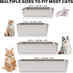 Stainless Steel Litter Box, Extra Large Metal Litterbox - Image 6
