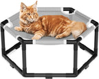 Tresbro Elevated Cat Hammock Bed, Hexagon Raised Cat Swing Bed by Tresbro