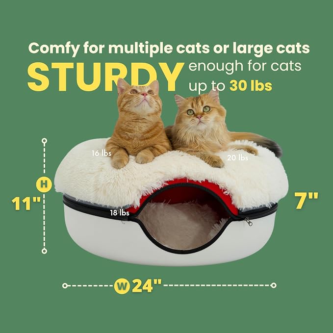 CATTASAURUS Peekaboo Cat Cave for Multiple & Large Cats Up to 30-45 Lbs - Image 4