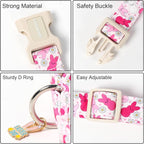 DOGWONG Easter Dog Collar, Cute Easter Pink Bunny Pet Collar Durable Holiday - Image 3