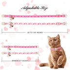 Unique Style Paws Pink Kitten Collars, Cute Valentine Cats Collar - Image 4
