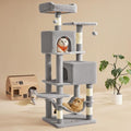 Feandrea Cat Tree, 59.5-Inch Tall Cat Tower, Plush Multi-Level Condo by FeandreabySONGMICSHOME