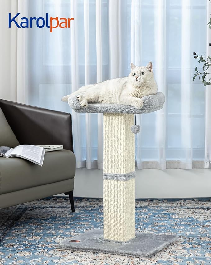 32" Cat Scratching Post for Indoor Cats, Sisal Cat Scratcher - Image 2