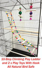 38-Inch Double Roof Top Large Flight Bird Cage - Image 3