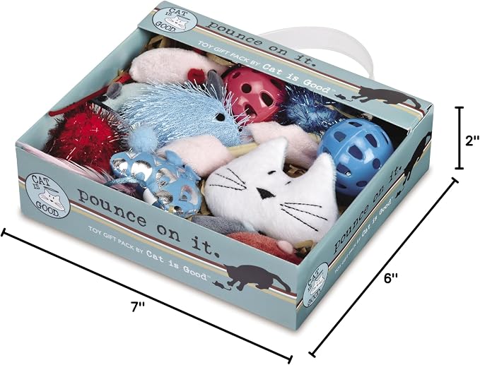 12-Piece Pounce Toy Gift Box – Pounce on It Assorted Toys Keep Cats and Kittens - Image 2