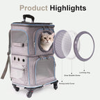 2-in-1 Pet Carrier Backpack for Two Cats or One Dog - Image 4