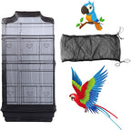 Bird Cage Seed Catcher, Large Airy Gauze Bird Cage Cover Guard, Adjustable by AIMICOCA