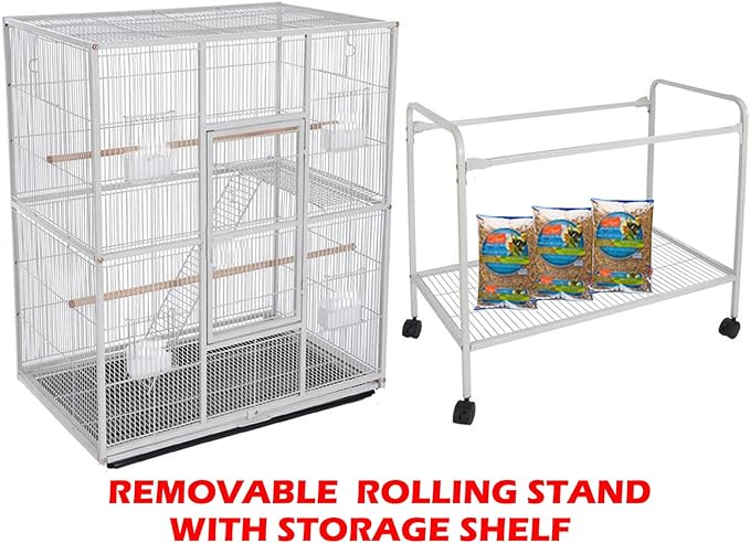 54" Large Wrought Iron Breeding Flight Canary Parakeet Cockatiel Lovebird Finch - Image 3